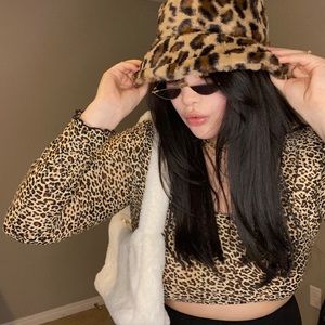 Cheetah print crop top